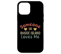 Custodia per iPhone 12 mini Qualcuno nel Rhode Island mi ama Retro Stati Uniti d'America