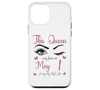 Custodia per iPhone 12 mini Questa regina è nata a maggio 1 Living My Best Life Queen