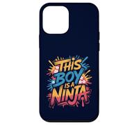 Custodia per iPhone 12 mini Questo ragazzo è un ninja, divertente festa di compleanno, Ninjas Warrior Kid