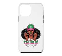Custodia per iPhone 12 mini Quiet Luxury Taurus Afro Women Pink Green Cap Black Girl