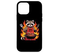 Custodia per iPhone 12 mini Raccoon Cooking Grill BBQ Funny Gift Raccoon