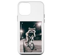 Custodia per iPhone 12 mini Raccoon On BMX Bike Night Cycling Fun