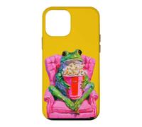 Custodia per iPhone 12 mini Rana Popcorn Poltrona Rosa Retro Illustrazione
