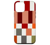 Custodia per iPhone 12 mini Red Color Block Checkered Checker Abstract Checkerboard