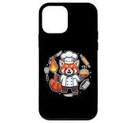 Custodia per iPhone 12 mini Red Panda Chef Mascotte Cooking Graphic