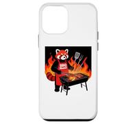 Custodia per iPhone 12 mini Red panda Cooking Grill BBQ Funny Gift Red panda