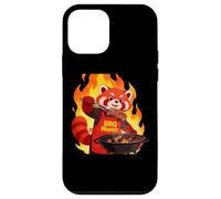 Custodia per iPhone 12 mini Red panda Cooking Grill BBQ Funny Gift Red panda