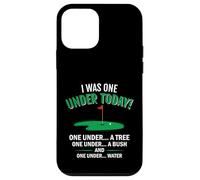 Custodia per iPhone 12 mini Regalo divertente per amanti del golf con scritta "I Was One Under Today"