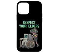 Custodia per iPhone 12 mini Respect Your Elders Retro Computer Gamer Boy Funny VR Gaming
