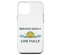 Custodia per iPhone 12 mini "Respirare profondamente vivere pienamente" - Mindfulness Yoga Yogis Mantra