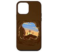 Custodia per iPhone 12 mini Resurrection Sunday Cross of Jesus Christ Empty Tomb Faith