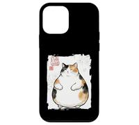 Custodia per iPhone 12 mini Retro giapponese Ukiyoe Chubby Chonky Cat Vintage Woodblock