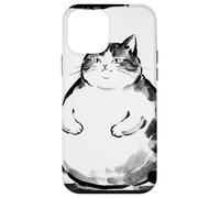 Custodia per iPhone 12 mini Retro giapponese Ukiyoe Chubby Chonky Cat Vintage Woodblock