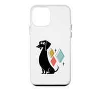 Custodia per iPhone 12 mini Retro Mid-Century Modern Dog 50's 60's Style Funny Dog Cute