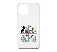 Custodia per iPhone 12 mini Retro Mid-Century Modern Dog 50's 60's Style Funny Dog Cute