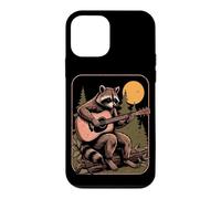 Custodia per iPhone 12 mini Retro Raccoon che suona la chitarra acustica