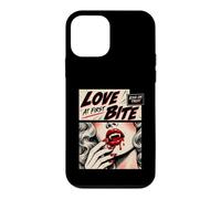 Custodia per iPhone 12 mini Retro Vampire Halloween Love at First Bite Kiss or Treat