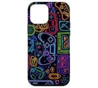 Custodia per iPhone 12 mini Retro Video Game Controller Gamer Colorato Gaming Ragazzi Adolescenti