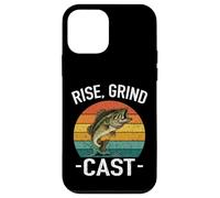 Custodia per iPhone 12 mini RISE GRIND CAST Amante della pesca Fish Whisperer Avventure Lago