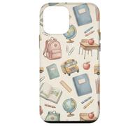 Custodia per iPhone 12 mini Ritorno a scuola Vintage Classroom Educazione Grafica