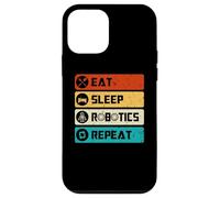 Custodia per iPhone 12 mini Robotics Engineer Funny Robot, Eat Sleep Robotics Repeat