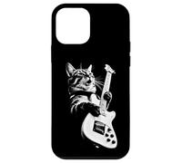 Custodia per iPhone 12 mini Rock Cat Playing Guitar - Funny Guitar Cat