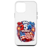 Custodia per iPhone 12 mini Rosso, Bianco e Oooh! 250 Years! Bandiera degli Stati Uniti Fuochi d'artificio 4 luglio