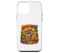 Custodia per iPhone 12 mini Ruggendo in 7 dinosauri festa di compleanno Building Blocks Dino