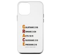 Custodia per iPhone 12 mini Salvato da Grace Alone Fede Estetica Elegante Grazia Cristiana