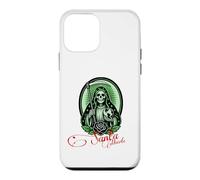 Custodia per iPhone 12 mini Santa Muerte - Globo verde Justice Falce Folk Saint Rose