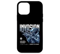 Custodia per iPhone 12 mini Sci Fi Invasion Cosmic Invader Lock Load Conquista le stelle