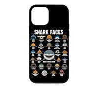 Custodia per iPhone 12 mini Shark Faces Ocean Shark Amante Marine Tipi di squalo Divertente