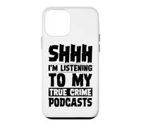 Custodia per iPhone 12 mini Shhh, sto ascoltando i miei podcast sul vero crimine
