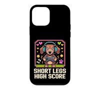 Custodia per iPhone 12 mini Short Legs High Score cane gamer pixel art rétro
