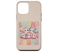 Custodia per iPhone 12 mini Shrimp Squad Carino Kawaii Cartoon Sea Ocean Friends