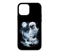Custodia per iPhone 12 mini Silkie Pollo Ululando alla Luna 90's Retro