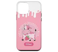 Custodia per iPhone 12 mini Simpatica mucca rosa Kawaii, Strawberry Milk Girl