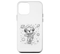 Custodia per iPhone 12 mini Simpatico cane astronauta esploratore spaziale cucciolo universo design