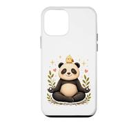 Custodia per iPhone 12 mini Simpatico panda in meditazione, animale zen divertente