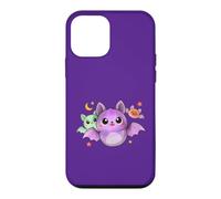 Custodia per iPhone 12 mini Simpatico pipistrello viola per Halloween