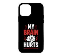Custodia per iPhone 12 mini Simple Funny gym workout quote My brain Hurts