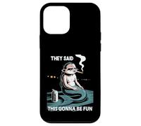 Custodia per iPhone 12 mini Sirena divertente brutta sirena fumare Merman bere birra