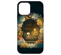 Custodia per iPhone 12 mini Skeleton Reading Nook Floral Librarian Bookshelf Cozy Flower