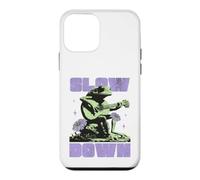 Custodia per iPhone 12 mini Slow Down Frog Playing Guitar Relax & Enjoy Your Life