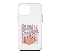 Custodia per iPhone 12 mini Slow Your Roll Bradipo Appeso Rilassante Animale