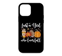 Custodia per iPhone 12 mini Solo una ragazza che ama il calcio autunnale Zucca Cozy Autumn Leaf