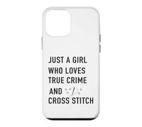 Custodia per iPhone 12 mini solo una ragazza che ama True Crime e Cross Stitch