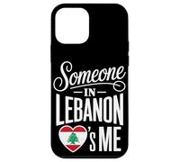 Custodia per iPhone 12 mini Someone In Lebanon Loves Me Lebanese Heart Flag