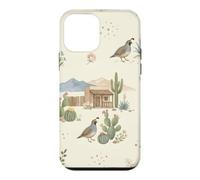 Custodia per iPhone 12 mini Southwestern Ranch Bunny Uccello Cactus Paese Acquerello