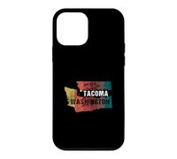 Custodia per iPhone 12 mini Souvenir grafico originale con mappa dello stato di Tacoma Washington in stile retrò